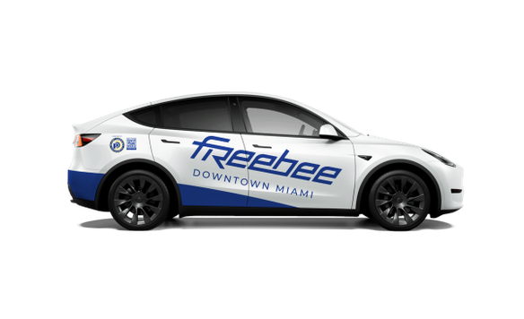 Freebee cars used inside the service area