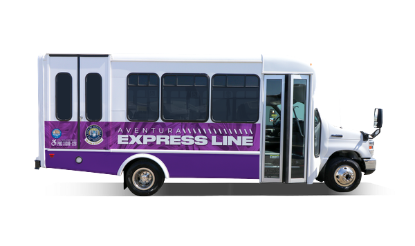 Aventura Express - Purple Route vehicles
